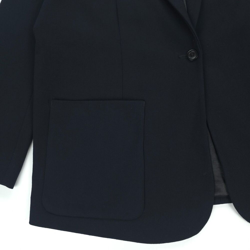 ABERCROMBIE 90s Dad Oversized Blazer Navy Old Money Quiet Luxury Preppy Academia - Picture 7 of 10